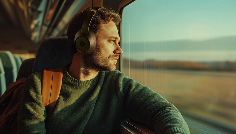 Subject enjoying MOTO XT800 with Hybrid ANC